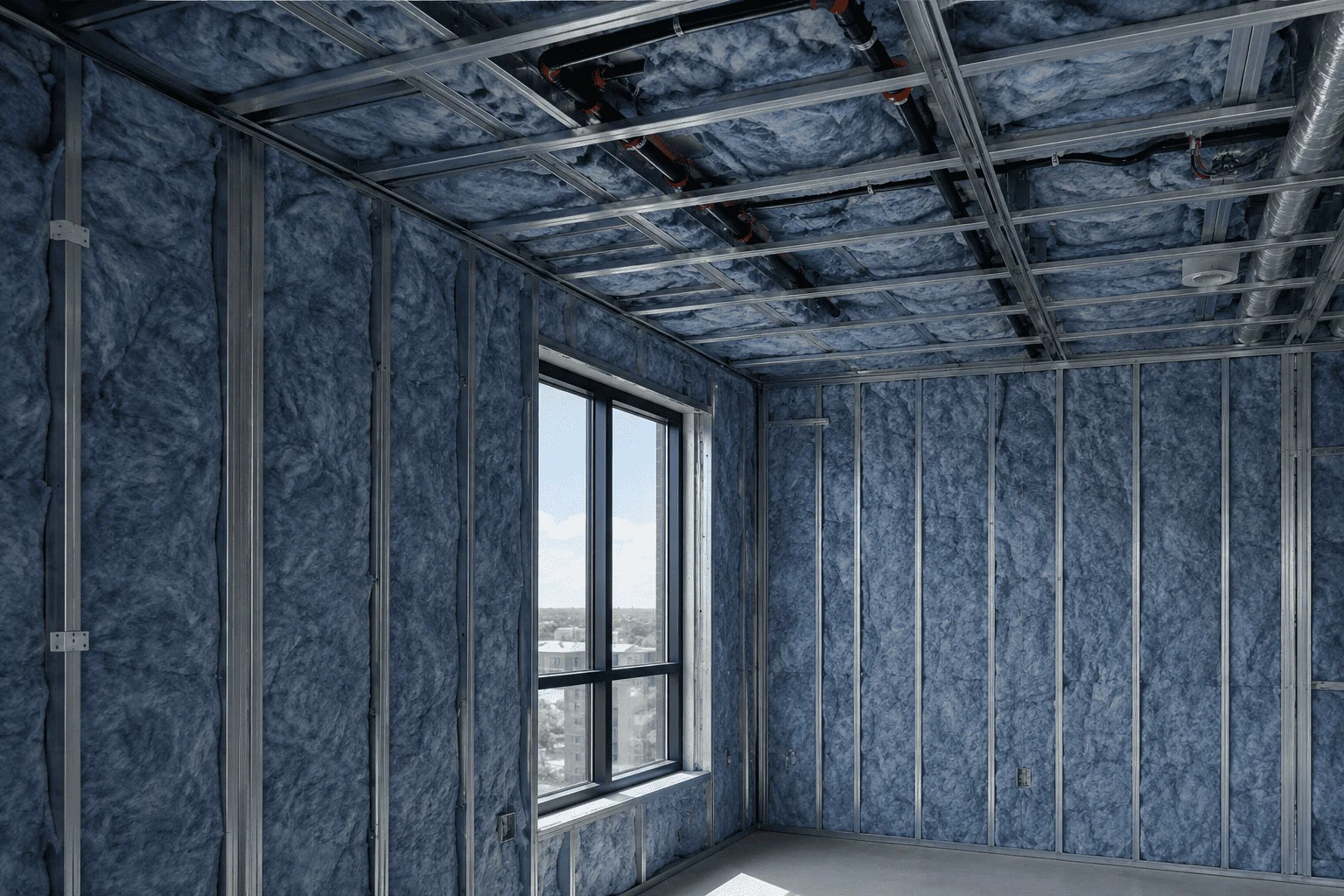 Batt Insulation on a commercial or industrial facility